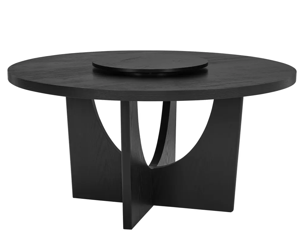 Modern Round Table Top Black Finish Lazy Susan kanepe