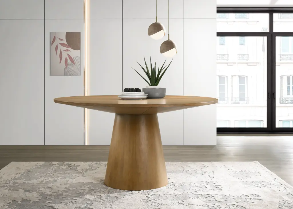 Jasper Driftwood Finish 59'' Wide Contemporary Round Dining Table Modern Home lilola home
