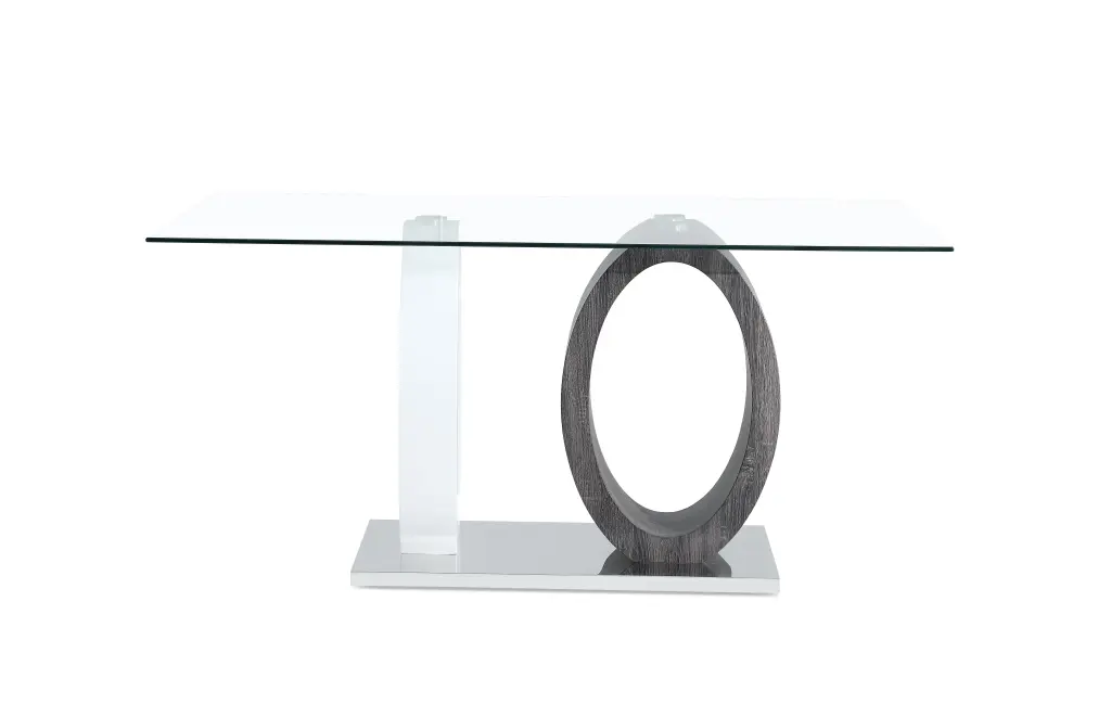 Royce Dining Table Ecom White Gray MDF Steel Modern Kitchen Furniture luxe modern furniture
