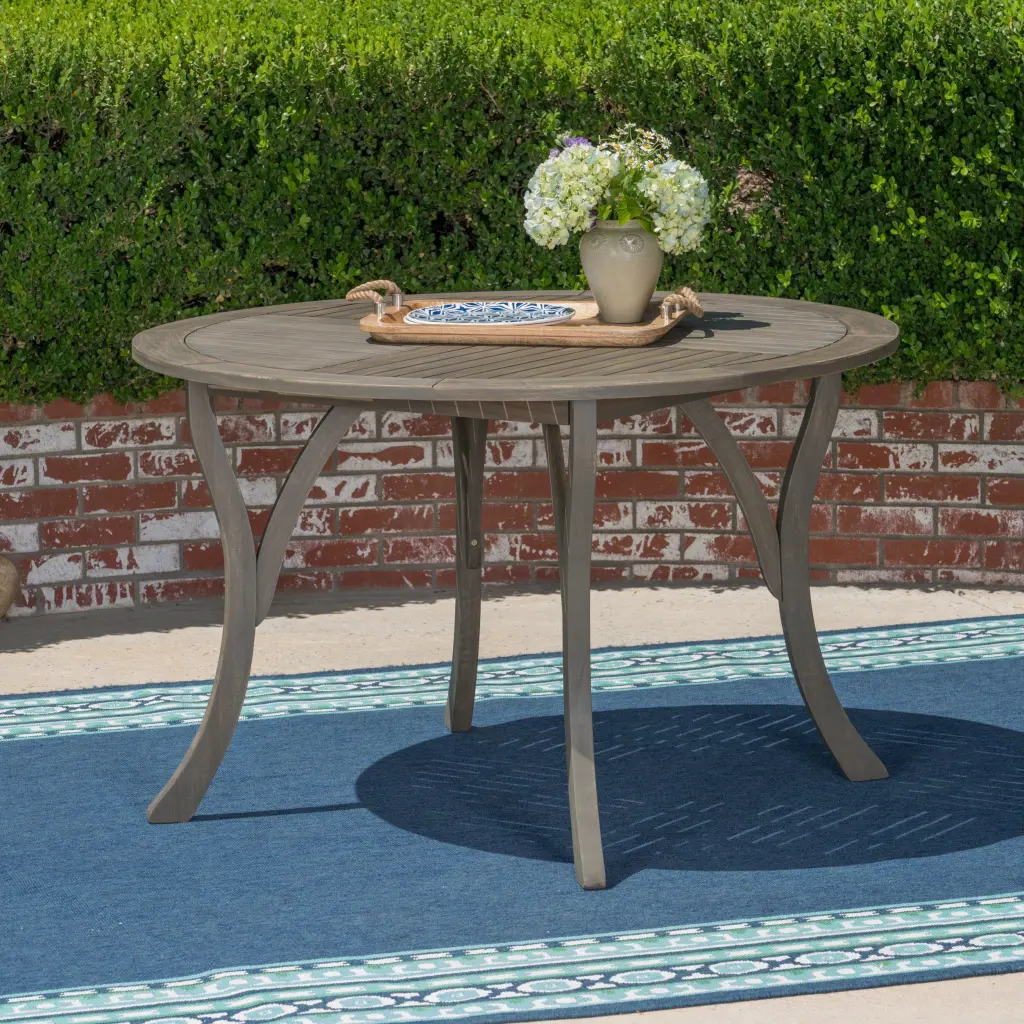 Hermosa 47 Inch Grey Acacia Wood Dining Table nh-cloudhouse