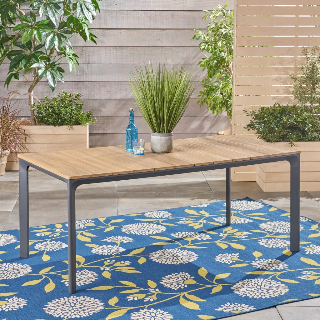 Westcott Dining Table Wood Top Grey Wood Modern Kitchen Furniture nh-ihave