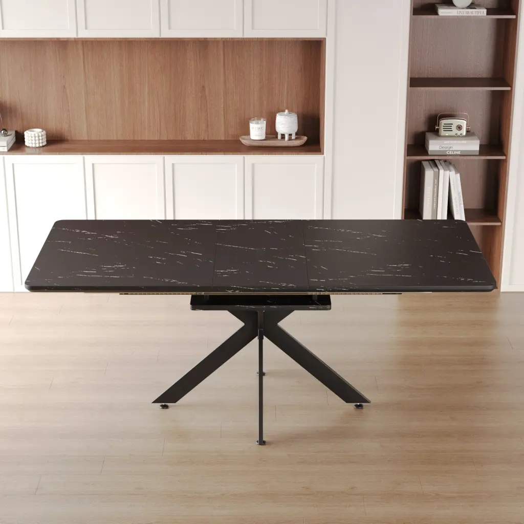 DT 007 16090 BKML Black Kitchen Round MDF - Modern Dining Table Top nuoli furniture