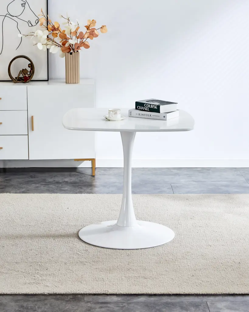 White MDF Dining Table Kitchen Table Executive Desk Modern Design rnb