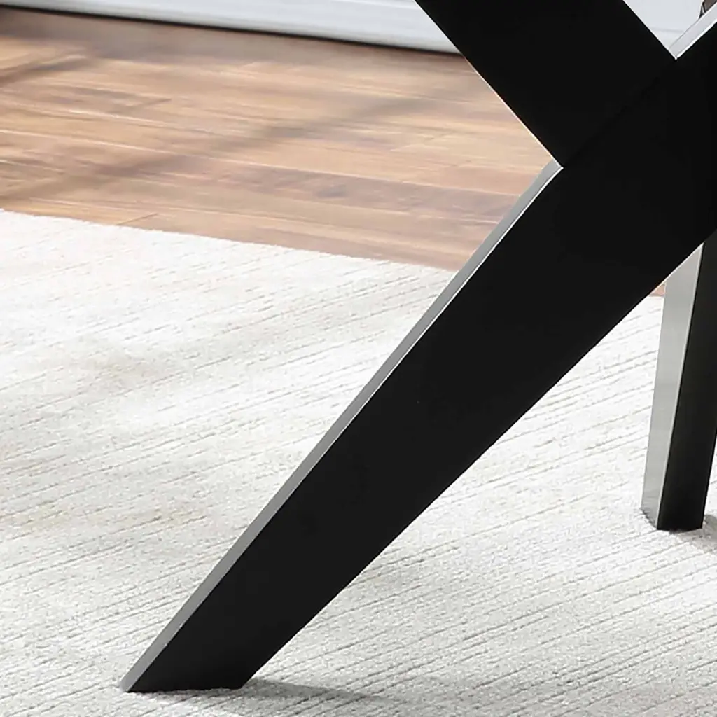Amalie Round Dining Table Black Wood Modern Kitchen Table steve silver furniture