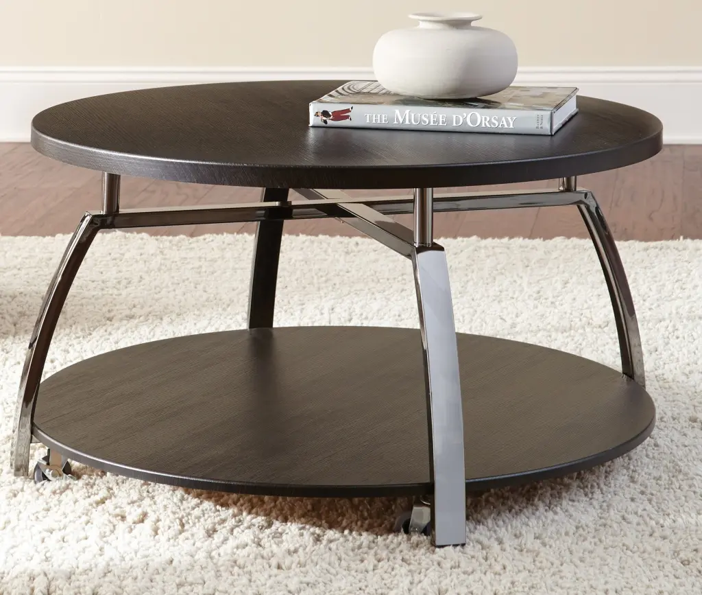 Elegant Table Gathering Soft Round Influences Silvershield Laminate Tops steve silver furniture