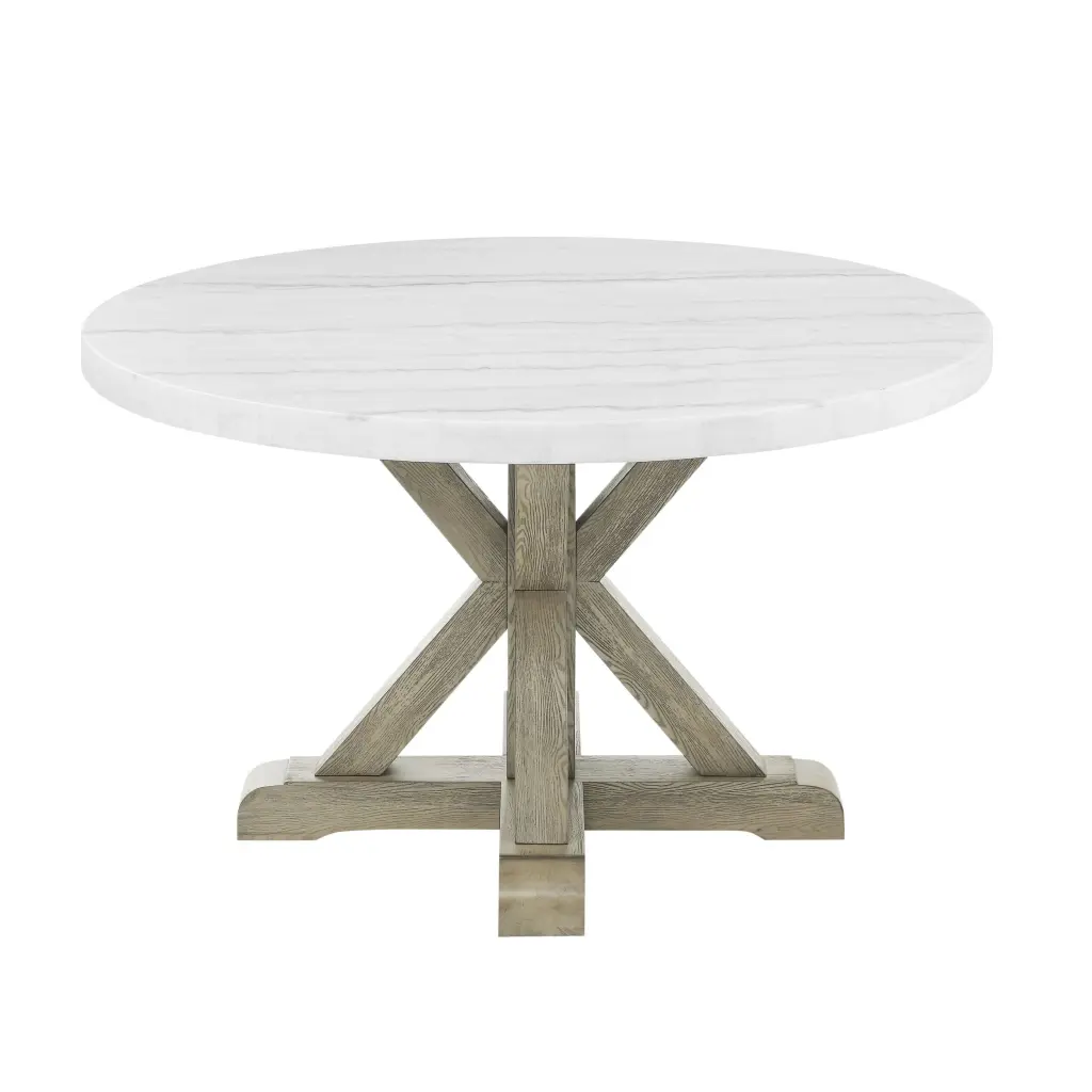 Maintenancena Round Table Brown Wood Dining Table steve silver furniture