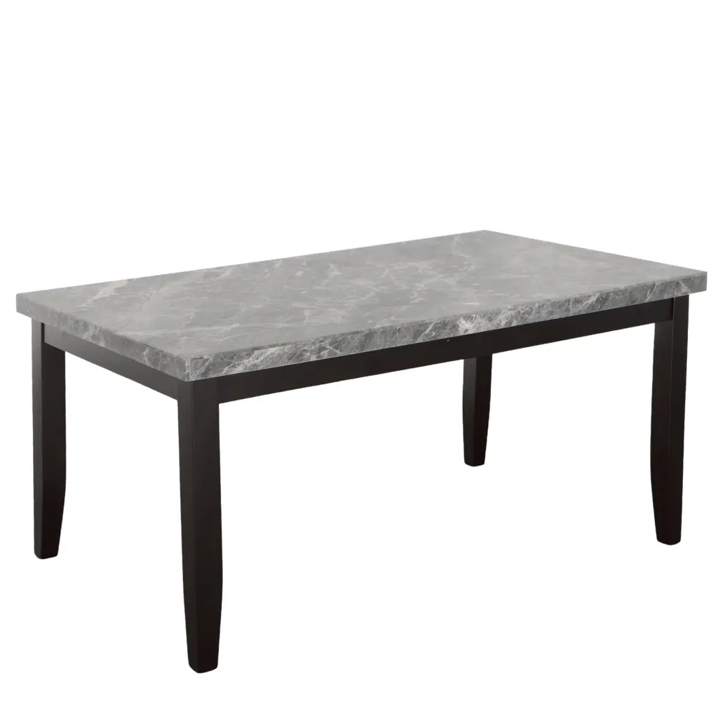 Napoli Gray Marble Top Dining Table Dark Gray - Elegant Kitchen Dining Table steve silver furniture