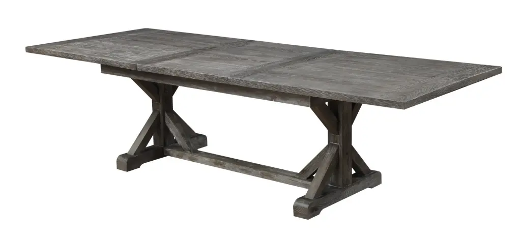 Rusti Gray Dining Table Butterfly Leaf Solid Wood Extendable Table wallace - bay