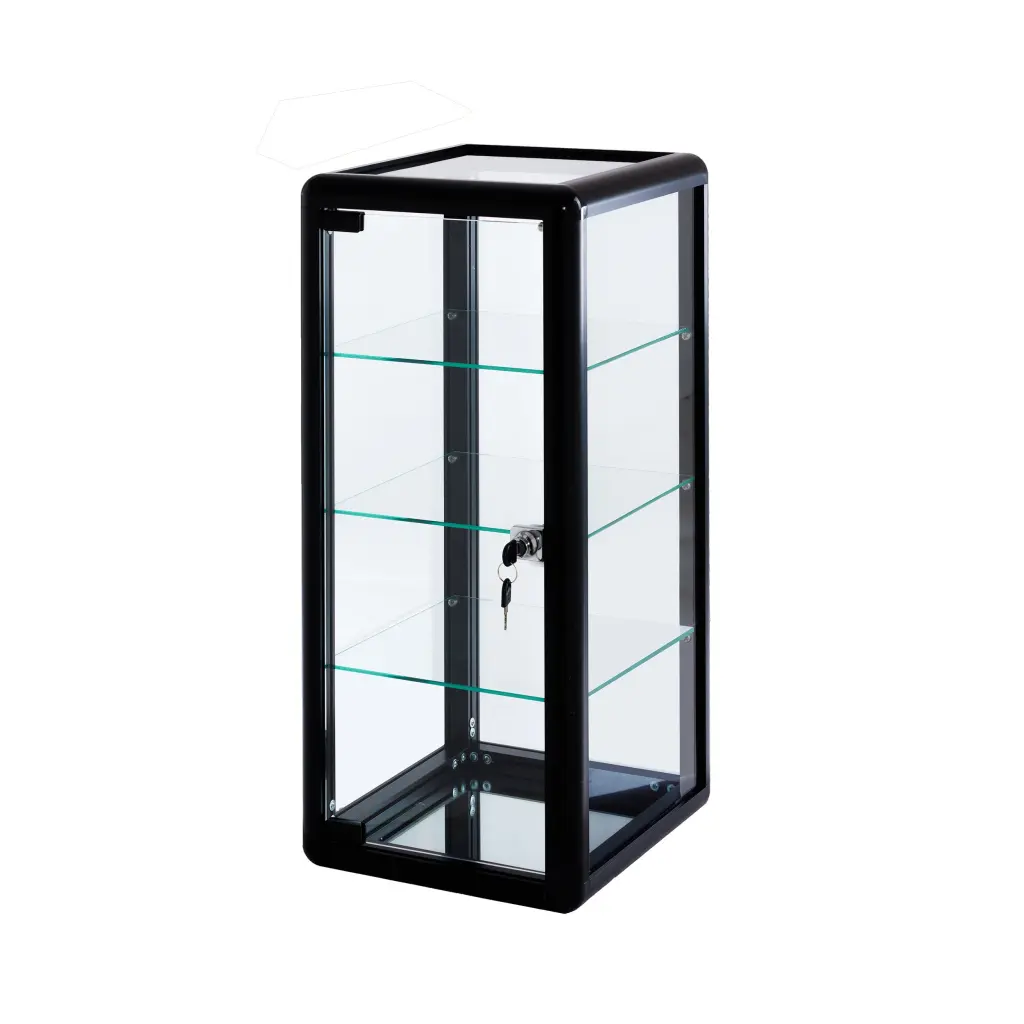Tempered Glass Counter Top Presentation Case Sliding Glass Door rnb