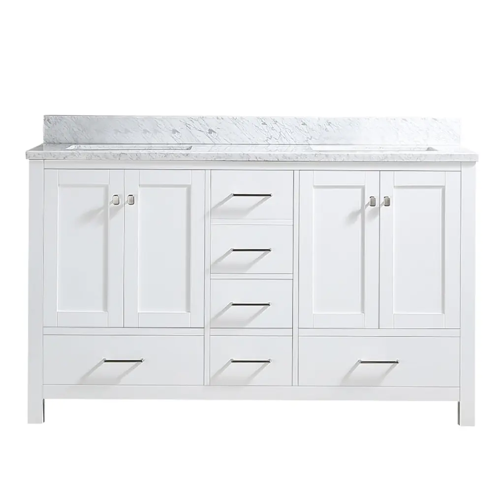 Bathroom Vanity Cabinet Set 60 Inches Double Sink Storage Cabinets w1059 dilusso