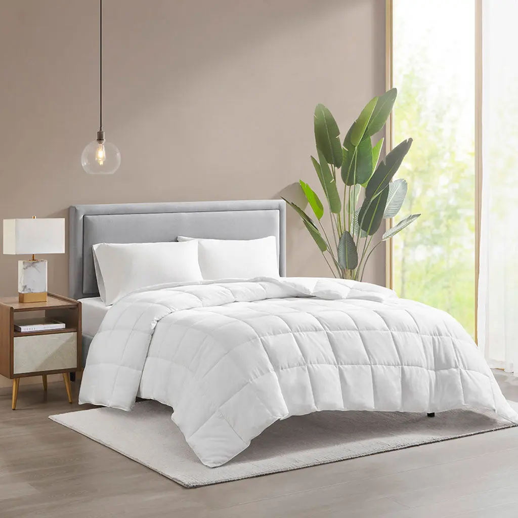 Cotton Down Alternative Featherless Comforter Twin Size White jla