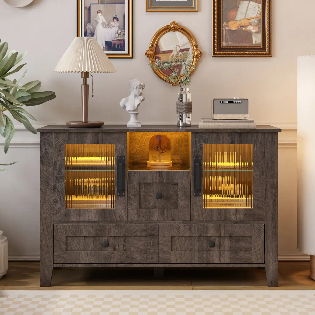 Drawer Dresser Cabinet Bar Cabinet Buffet Sideboard Storage Cabinet jxy furniture
