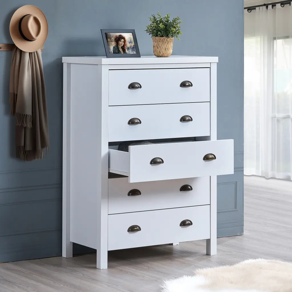Safari 5 Drawer Chest Interlock Drawer Highlight Drawer Slide And Iron Handles rnb