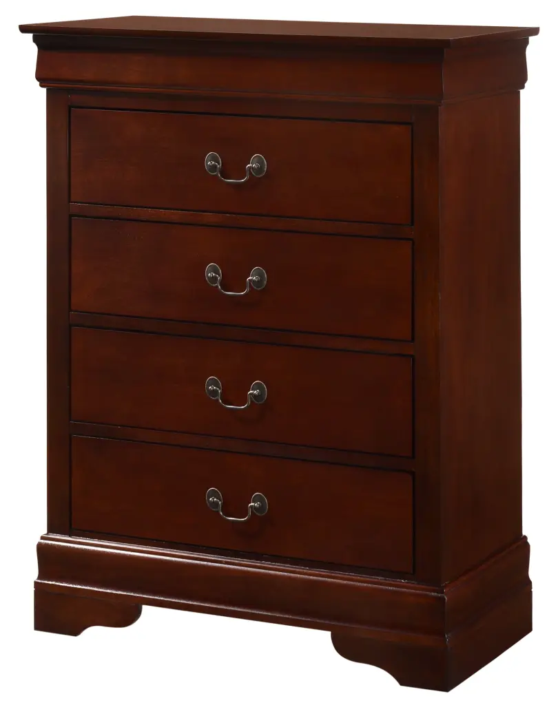 Louis Phillipe G3100 Bc 4 Drawer Chestcherry Cherry Particle Board Dresser glory furniture