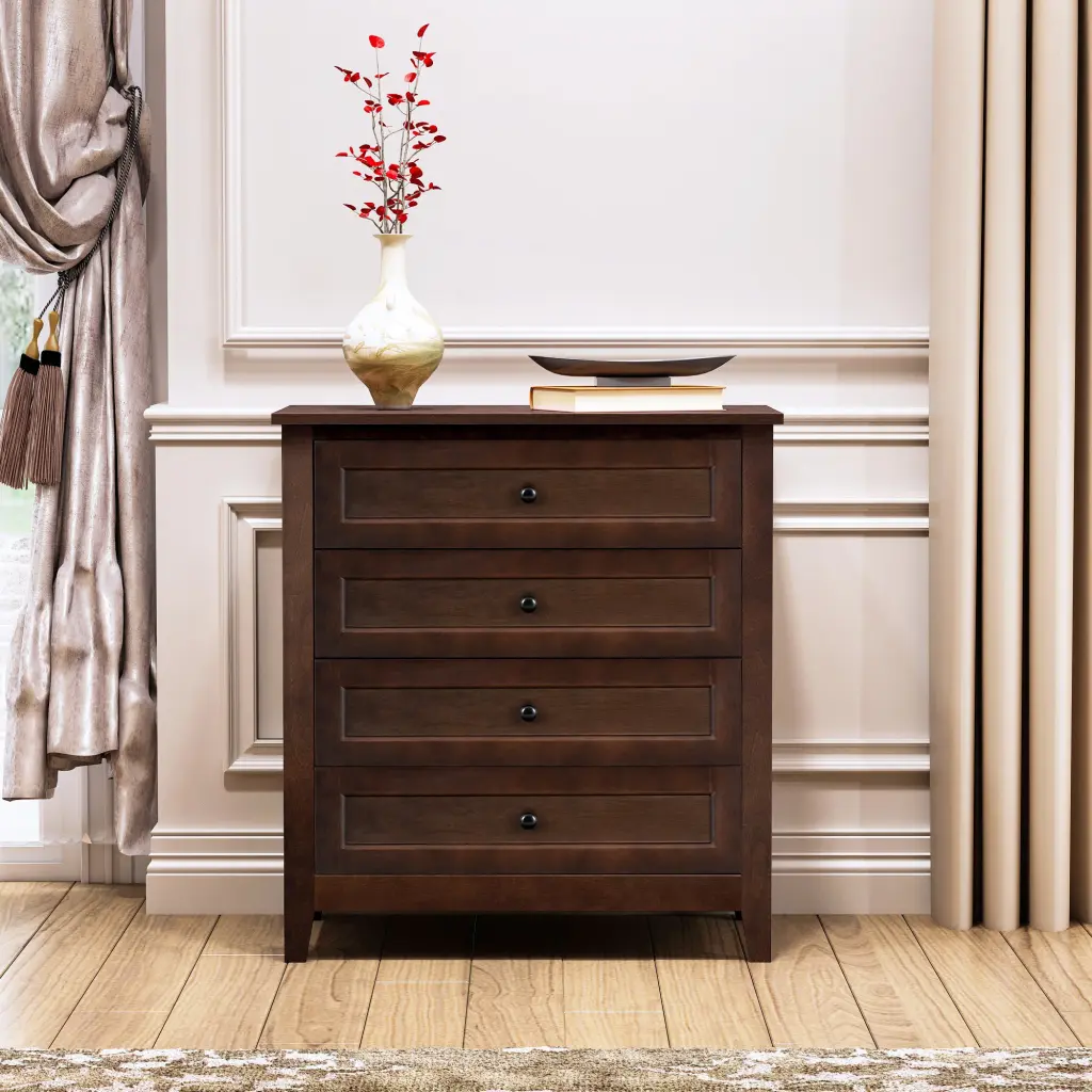 Solid Wood Spray Painted Drawer Dresser Bar Buffet Tableware Cabinet jxy furniture