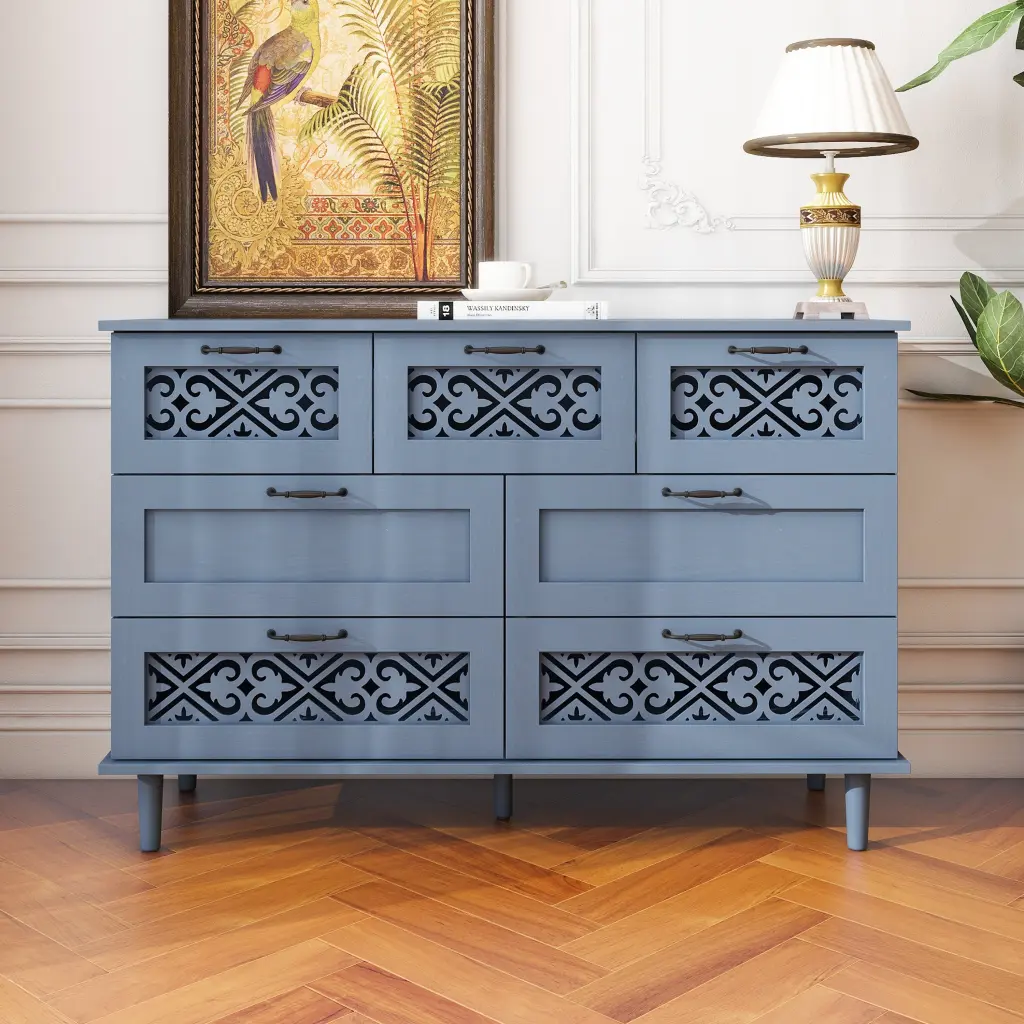 7 Drawer Cabinet, American Furniture Bedroom or Living Room rnb