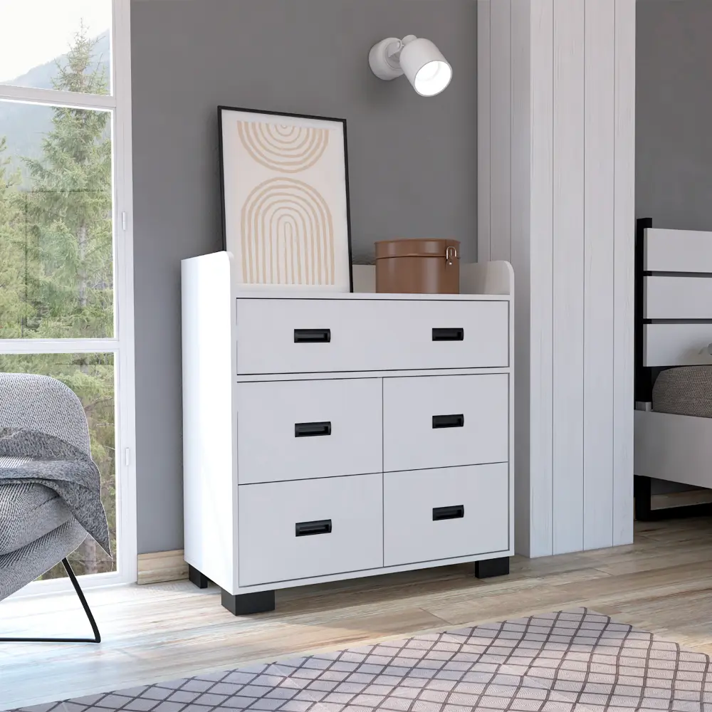 Alyn Dresser Four Legs Four Drawers High Quality Top Bedroom Storage rta mubles colombia