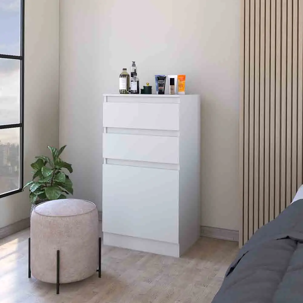 Asturias White Finish Dresser and Jewelry Box Made from Particle Board treevol furniture