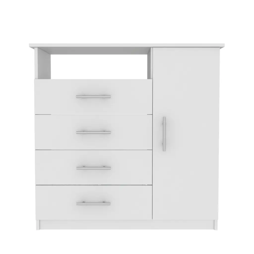 Dresser Beaufort White Particle Board Bedroom Furniture Multiple Drawers treevol furniture