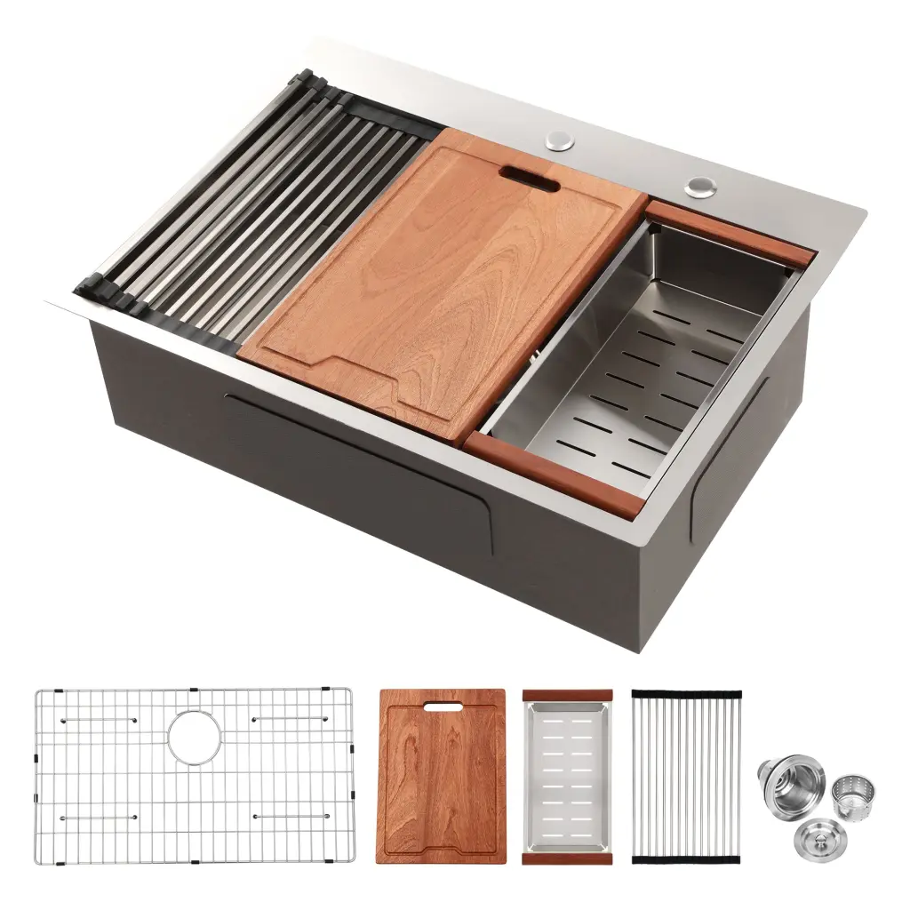 30 Drop Kitchen Sink 30 Inch Topmount Single Bowl Stainless Steel Sink lordear