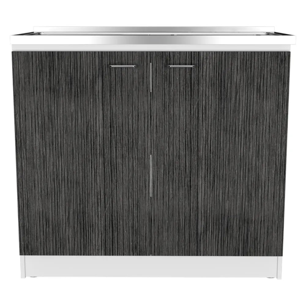 Functionality Sink Vernal Kitchen White Smokey Oak Multicolor Particle Board treevol furniture