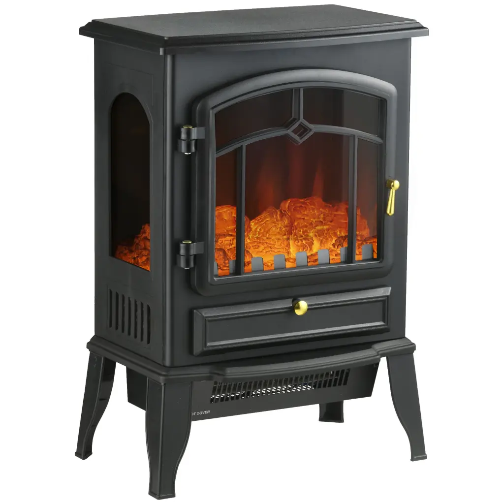 HomCom Electric Fireplace Stove 22 Inch Freestanding Fireplace Heater aosom business