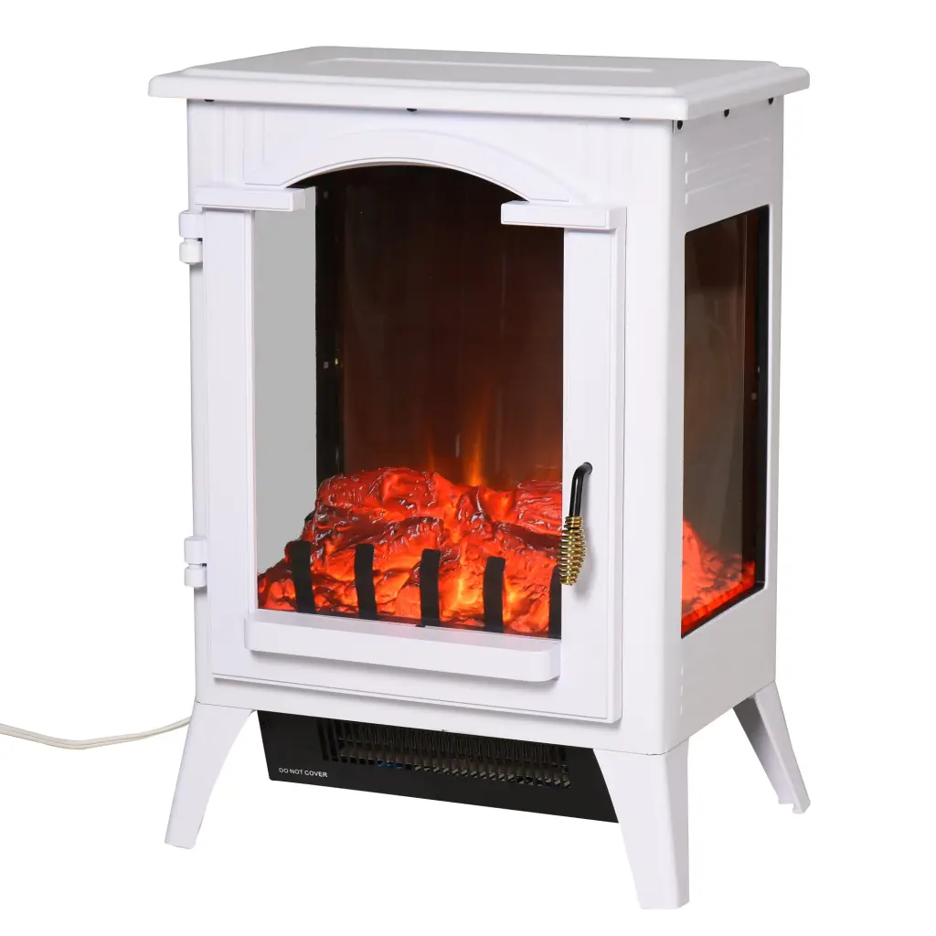 23 Inch Electric Fireplace Heater - Realistic LED Flame Stove Home aosom business