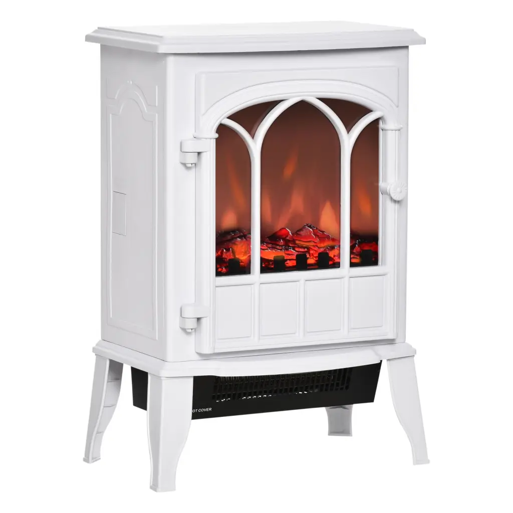 22 Inch Electric Fireplace Stove Freestanding Heater Realistic Flame aosom business