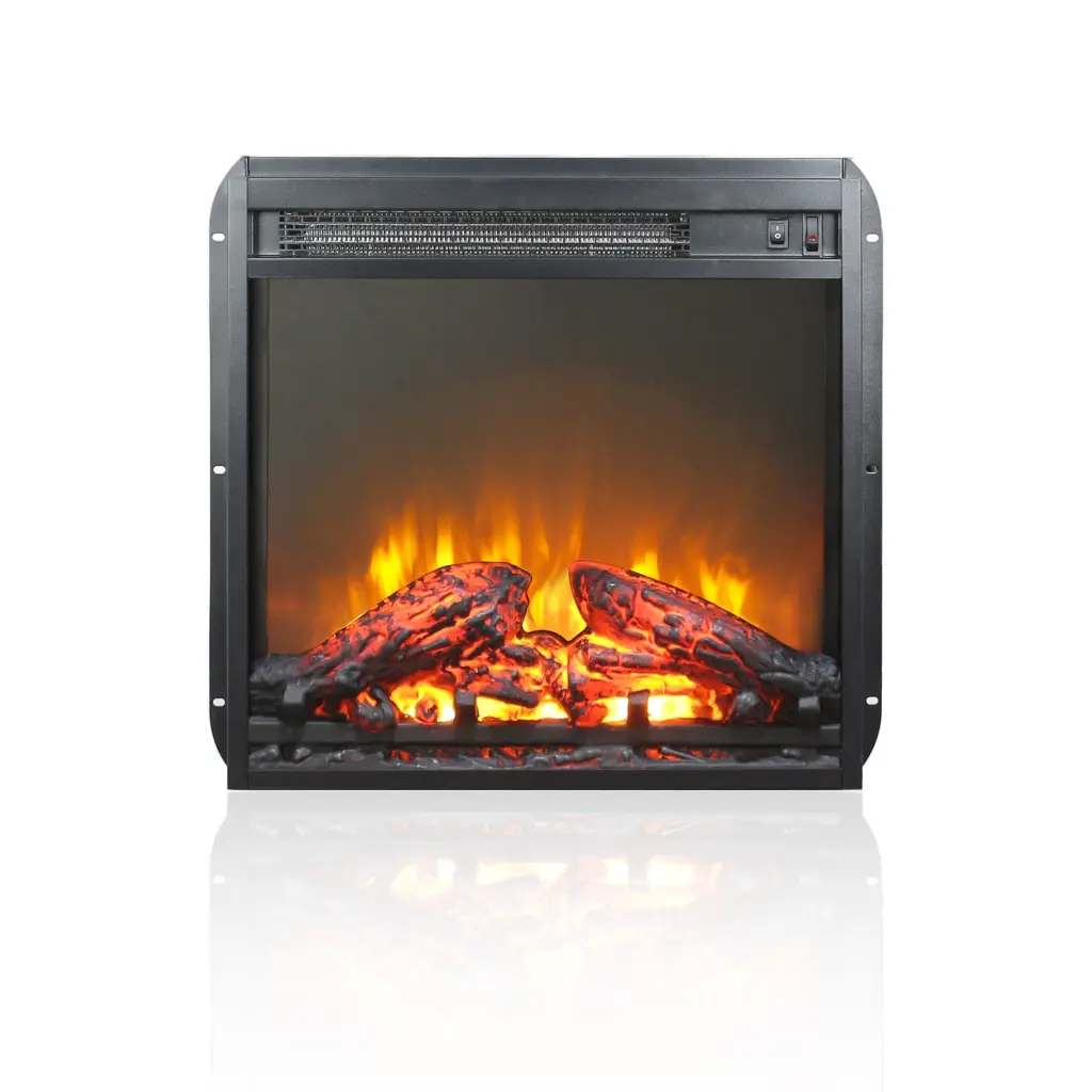 18 Inch Electric Fireplace Insert Ultra Thin Heater Log Set cambridge electrical manufacturing