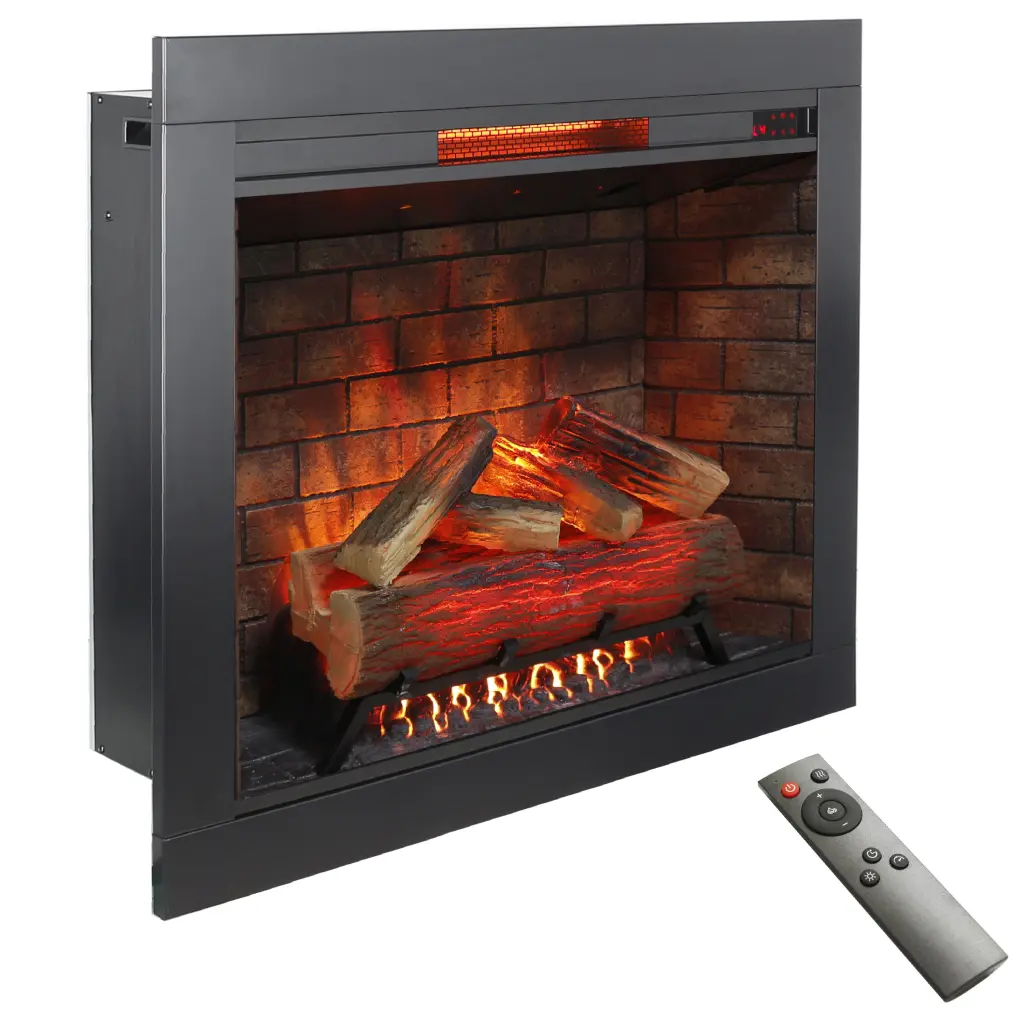 33 Inch Infrared Electric Fireplace Insert Touch Panel Home Decor Heater cambridge electrical manufacturing