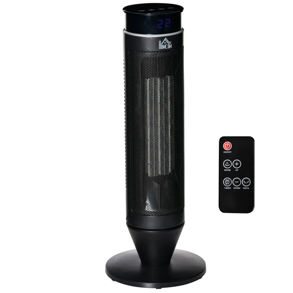 2 1 Tower Heater Indoor Electric Space Heater Oscillation Remote aosom business