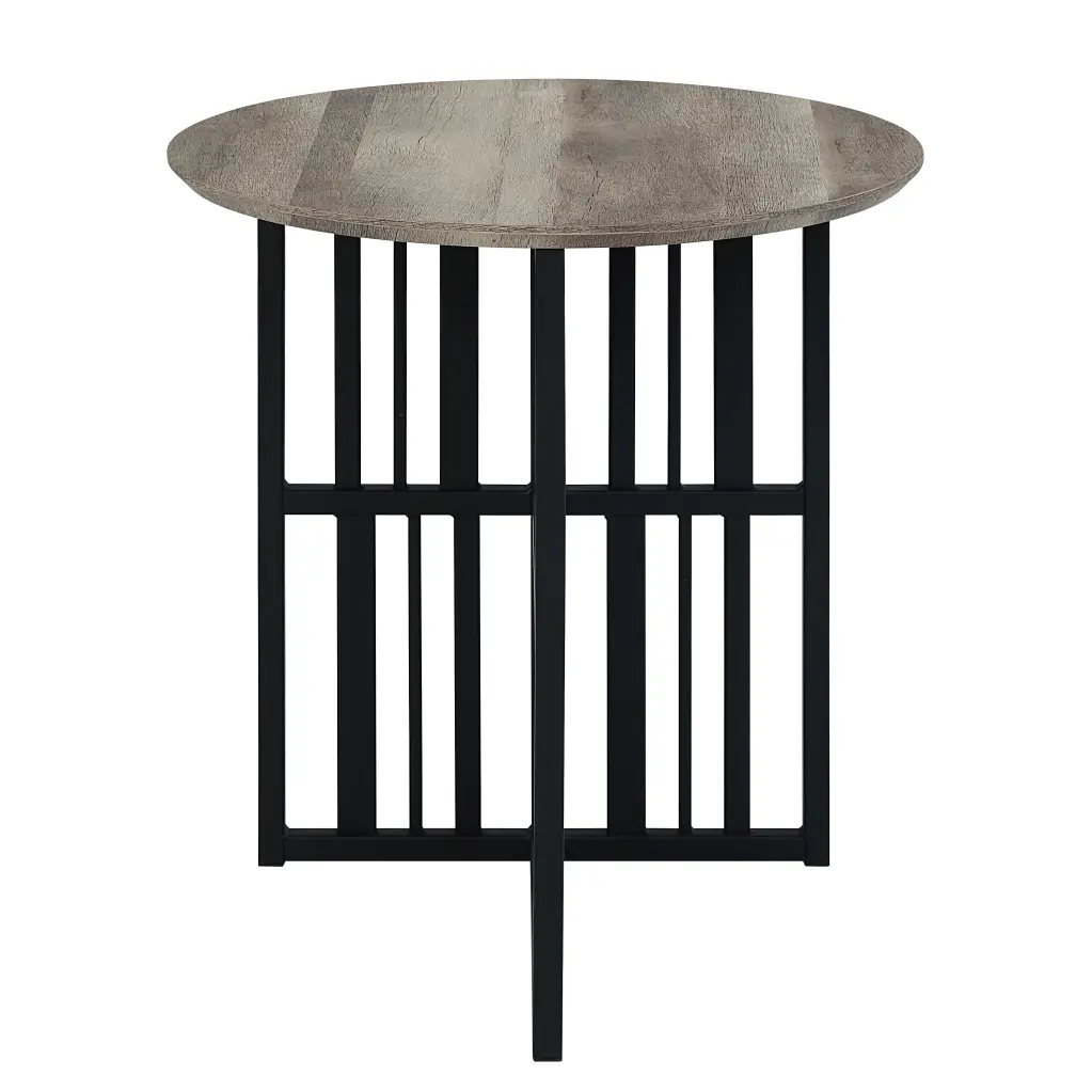 Zudora End Table Antique Oak Black Finish MDF Side Table LV01752 acme onsite store