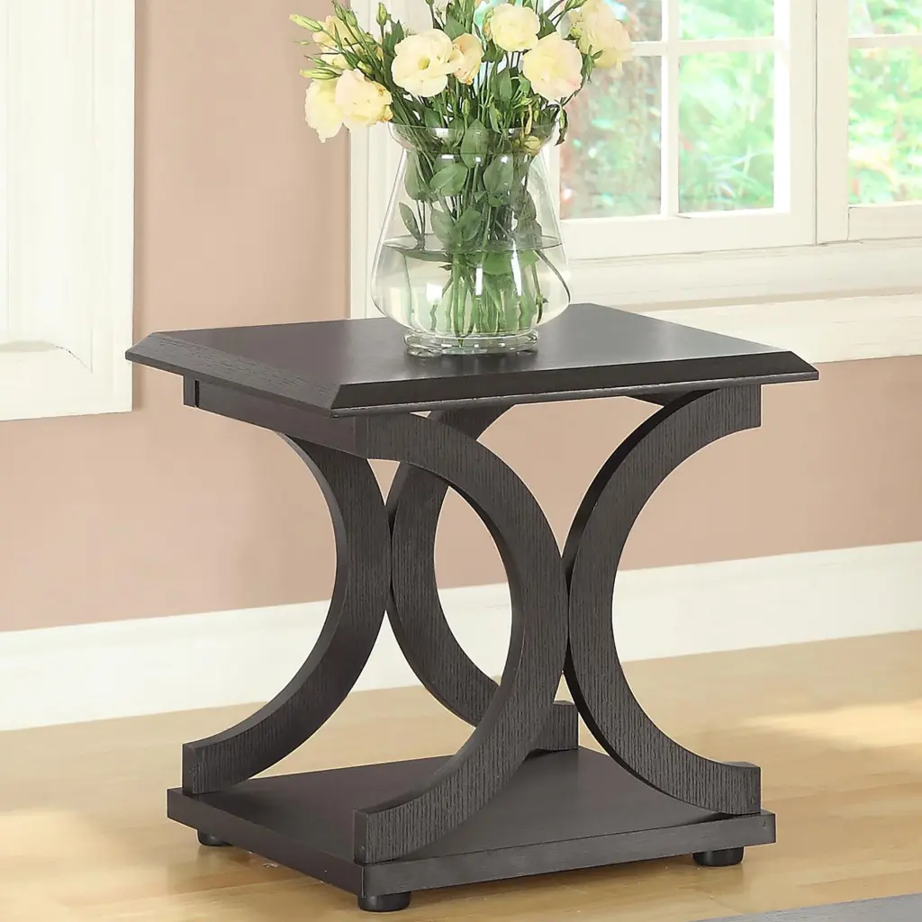 Cappuccino C Influenced End Table Brown Primary Living Space Side Table furniture max