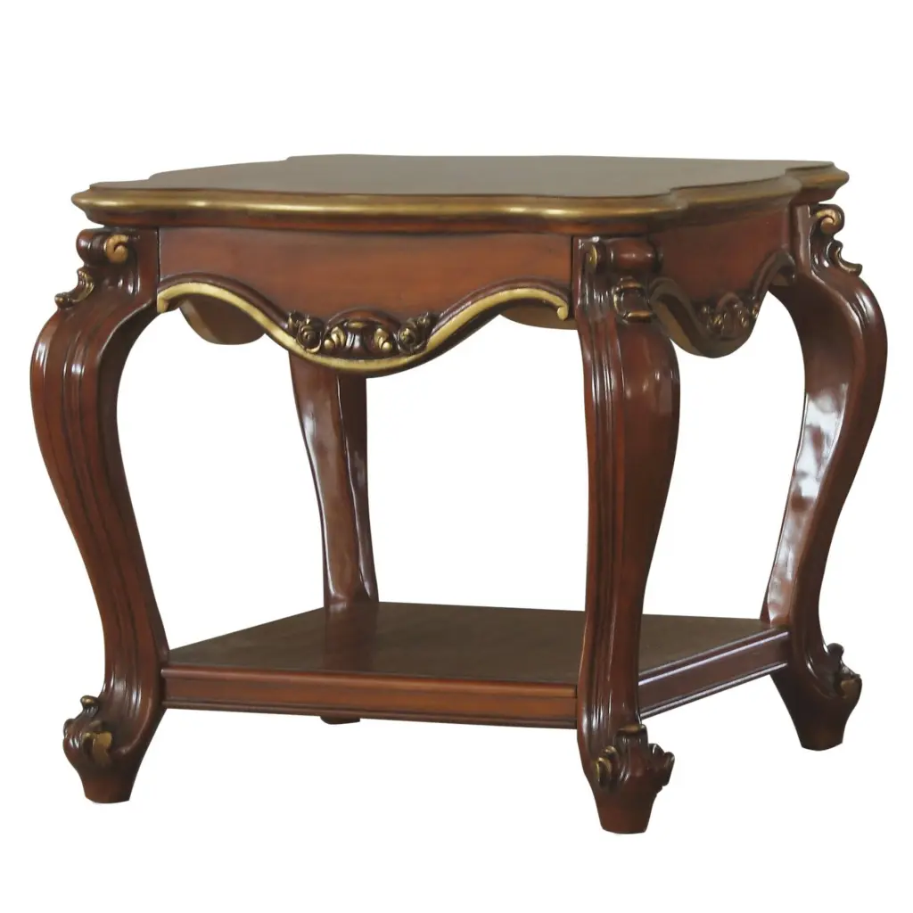 Honey Oak End Table Bottom Shelf Living Space furniture max
