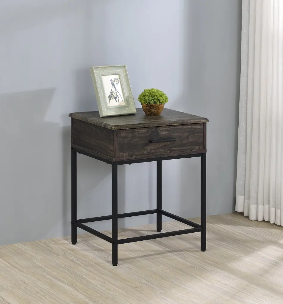 Cliff 19 Inch Brown End Table MDF Living Room lilola home