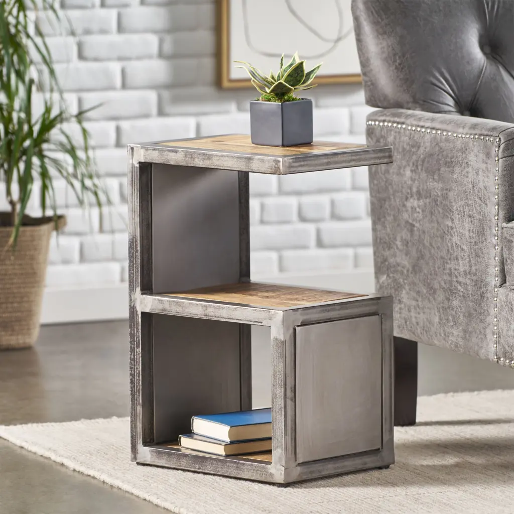 End Table Natural Wood Small Nightstand Bedside Table Living Room nh-comfortcove