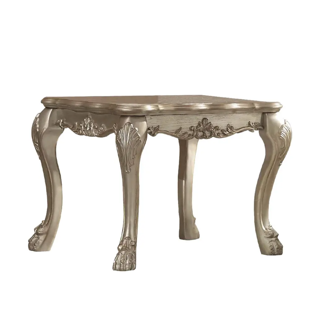 Wooden End Table Gold Patina Gold Wood Side Table royal hampton