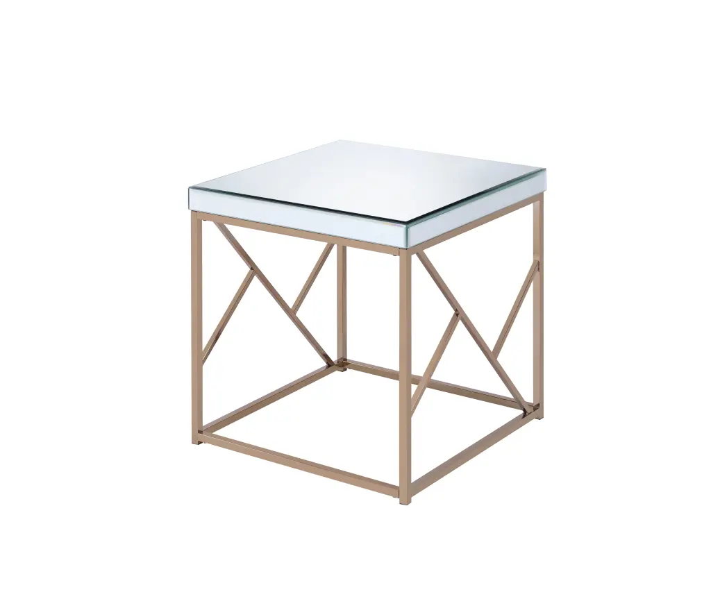 Evelyn End Table White Iron steve silver furniture