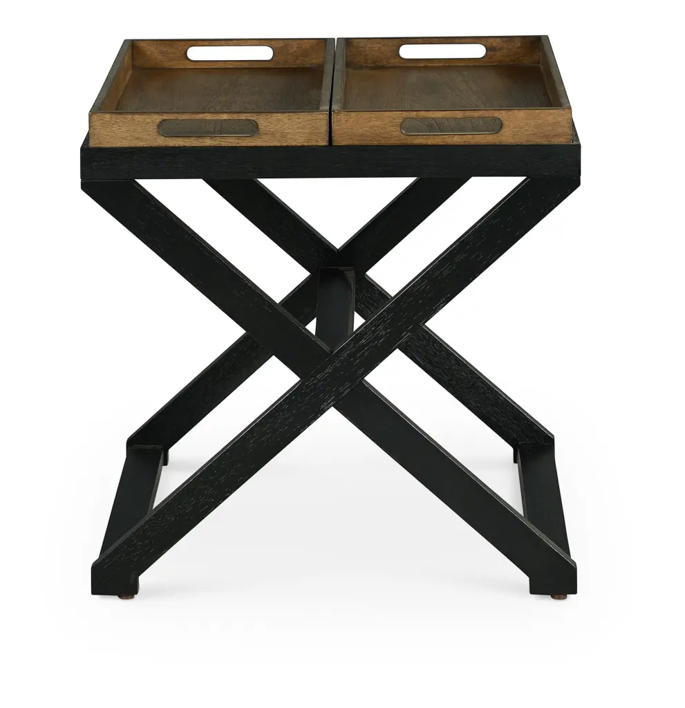Topeka End Table Brown Wood Living Room or Bedroom steve silver furniture
