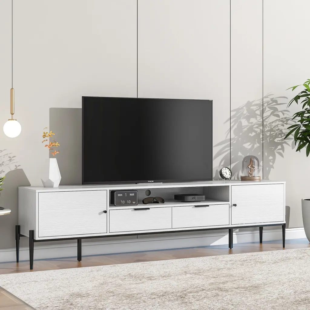 Modern TV Console Entertainment Center Storage Living Room newmark