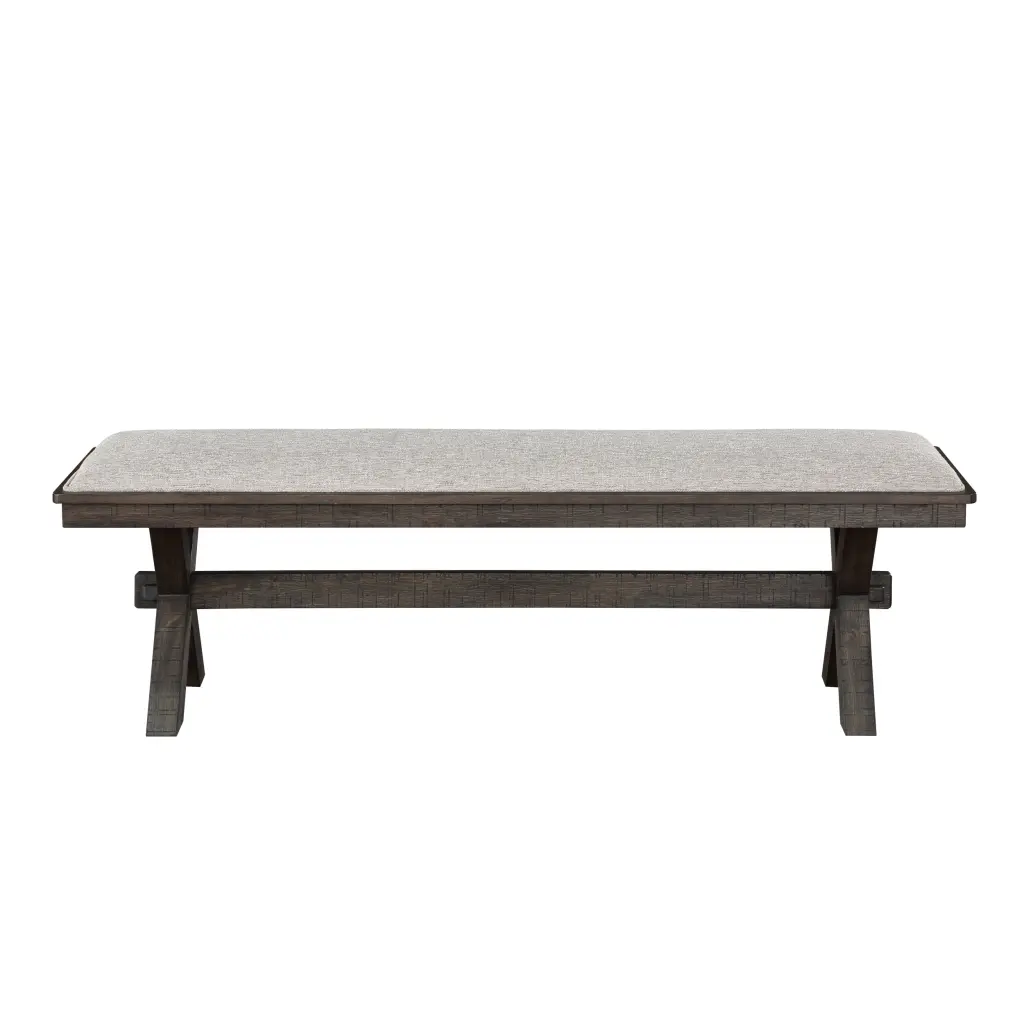 Riverdale Bench Black Wood Entryway Seating steve silver furniture