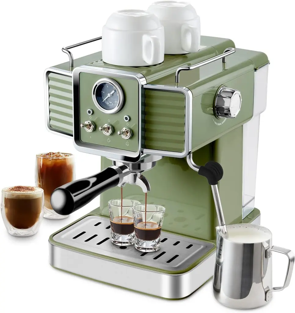 15 Bar Espresso Coffee Machine Milk Frother and 1350W Professional Wand w1134dhs