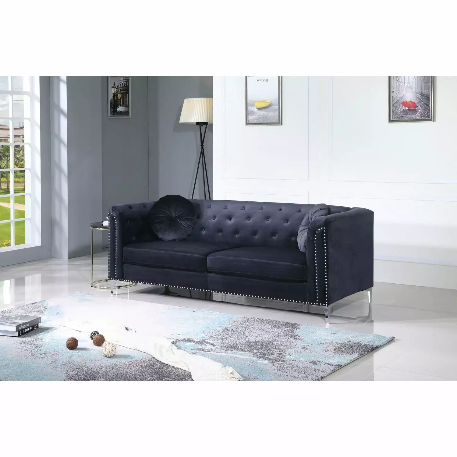 Maykoosh African Artifacts Sofa Black - Unique Ethnic Living Room Furniture