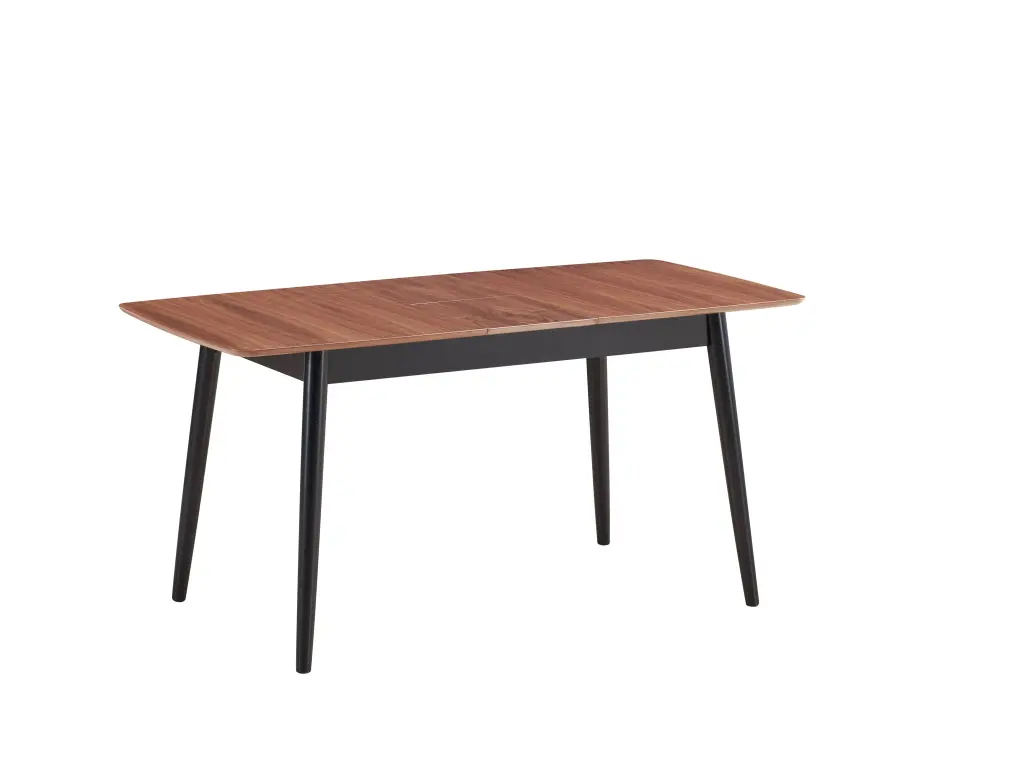 Natural And Black Dining Table Butterfly Extension Leaf furniture max