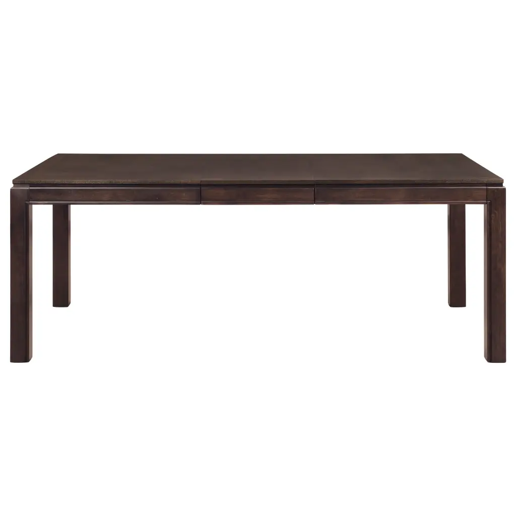 Contemporary Design Dark Brown Finish 1Pc Dining Table Separate Extension Leaf kanepe