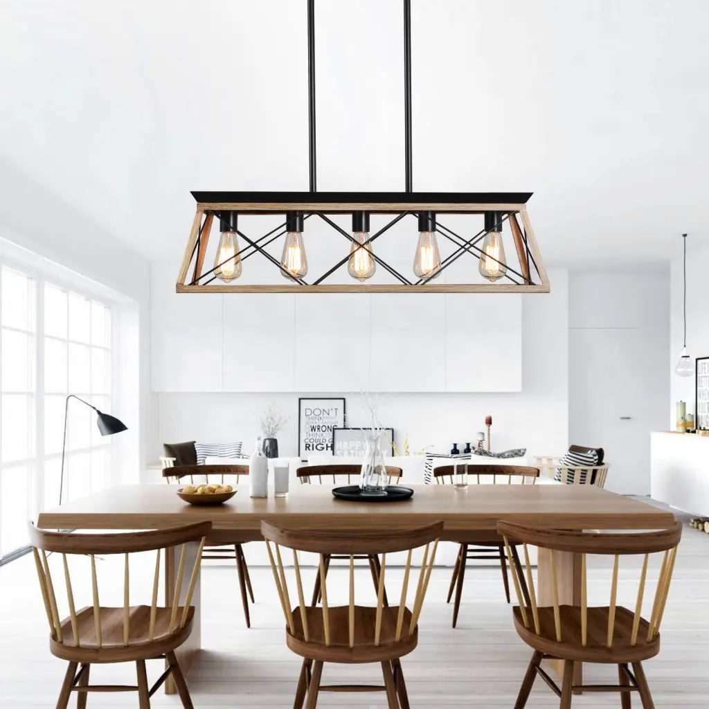 Same As W134067497 L1002 5 Light Farmhouse Chandelier Dining Room Lighting Fixture lighting commune
