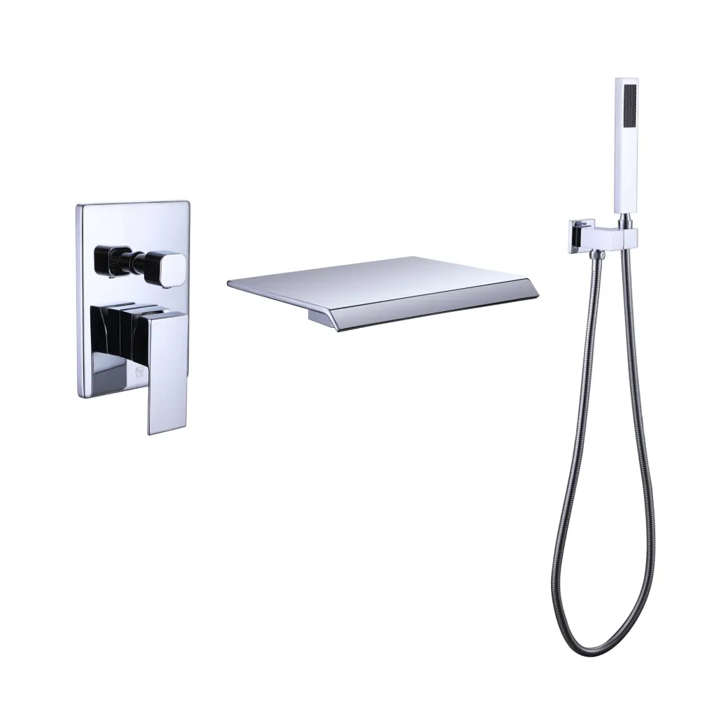 Trustmade Pressure Stabilize Waterfall Single Handle Wall Mount Tub Faucet w969 -modern muse-