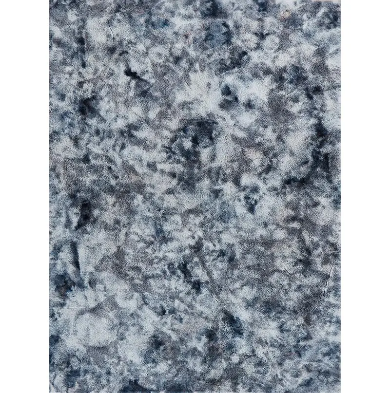 Lily Premium Chinchilla Faux Fur Rectangular Area Rug, Gray Polyester Soft Rug furnings
