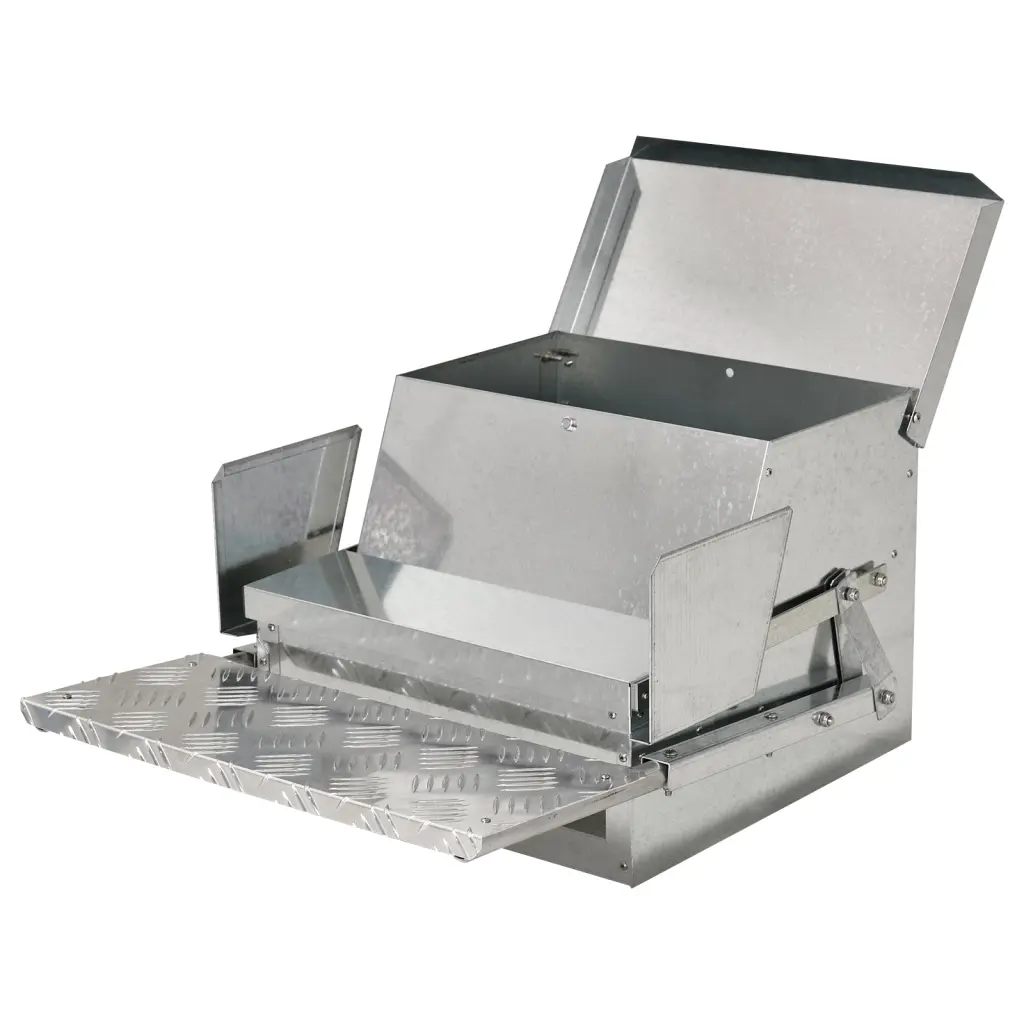 Pawhut 30 Lbs Capacity Automatic Stylish Poultry Feeder Galvanized Steel Chicken Coop aosom business