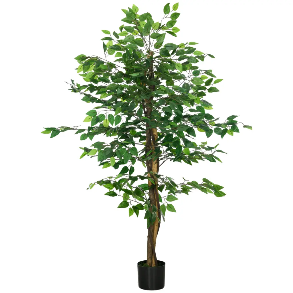 Homcom 5Ft Artificial Ficus Pot Indoor Outdoor Fake Plant Home Decor aosom business